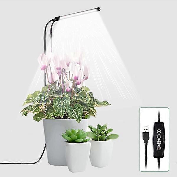 Plant Lamp, Full Spectrum Grow Light, Height Adjustable with 4/8/12H Timer, 5 Brightness, 2 Light Modes