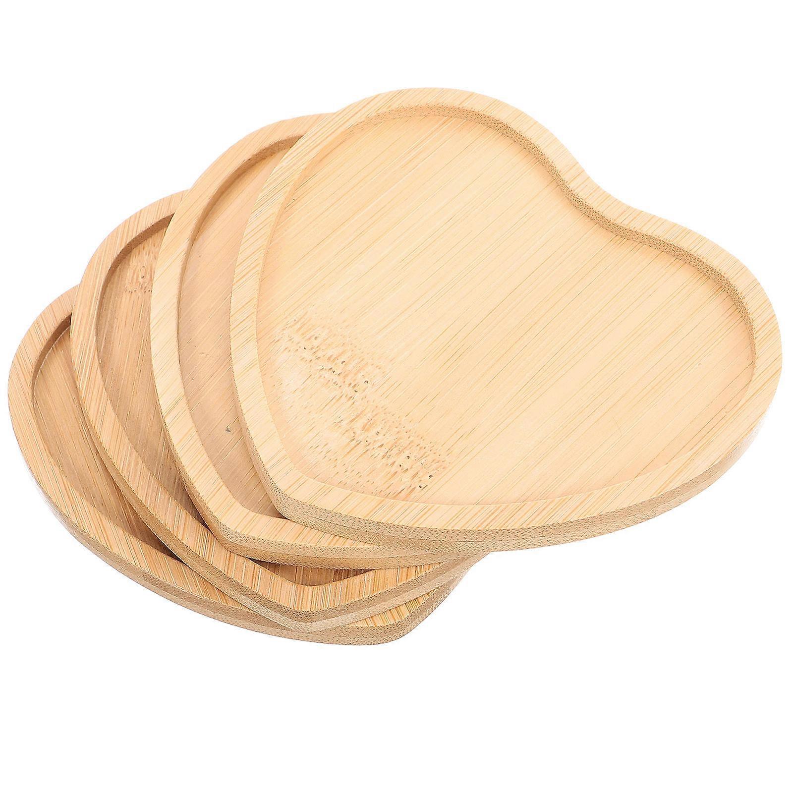 装飾コースターハート型クラフトコースター素朴なスタイルの木製キッチン断熱4個