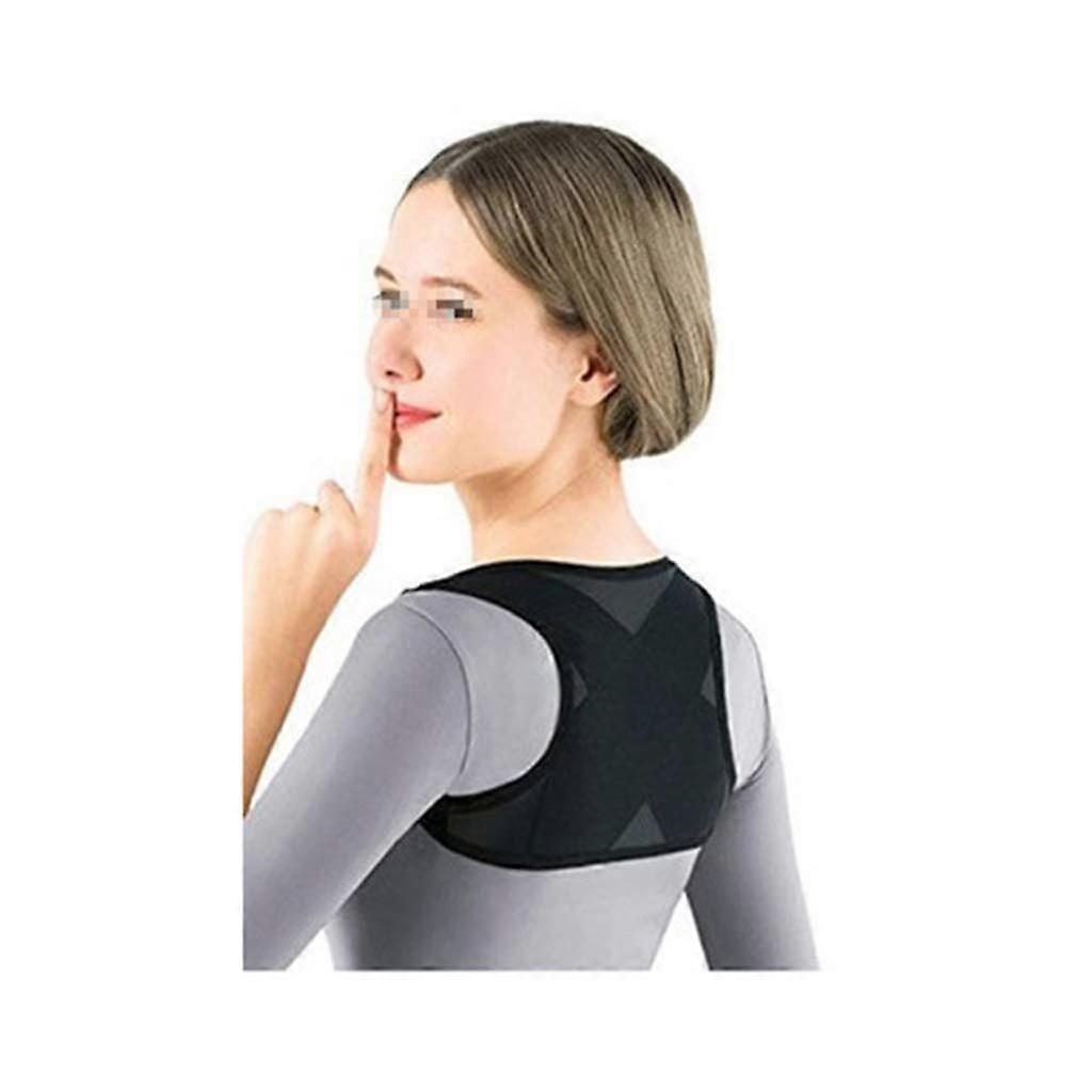 Posture Corrector for Men and Women Adjustable Invisible Shoulder Support for Neck and Shoulder Pain Relief Black Size M