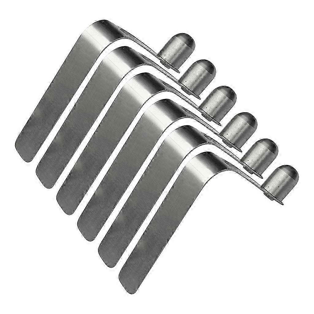 6 Pieces 8mm Stainless Steel Kayak Paddle Tent Pole Spring Snap Button Clips