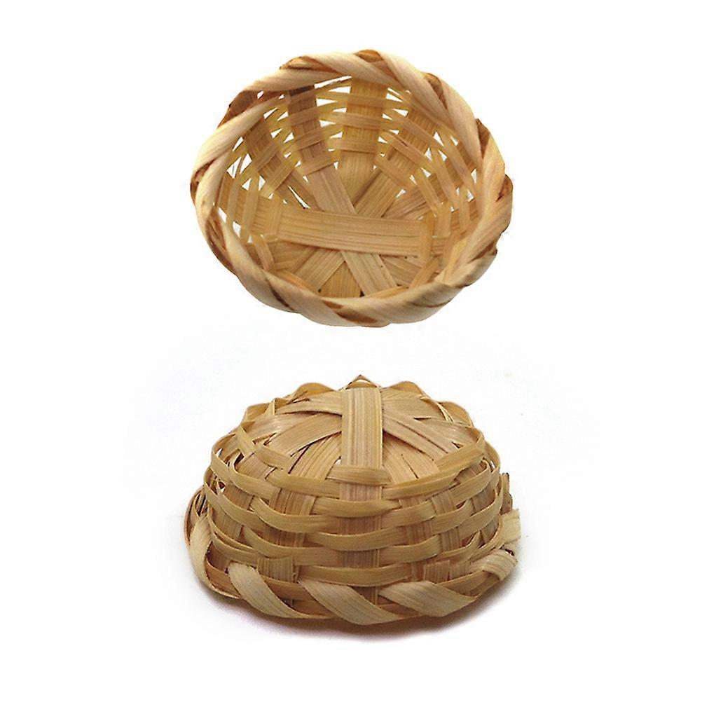 인형집 장식 밝은 갈색 플라스틱 바구니 장난감 미니 하우스 6578551