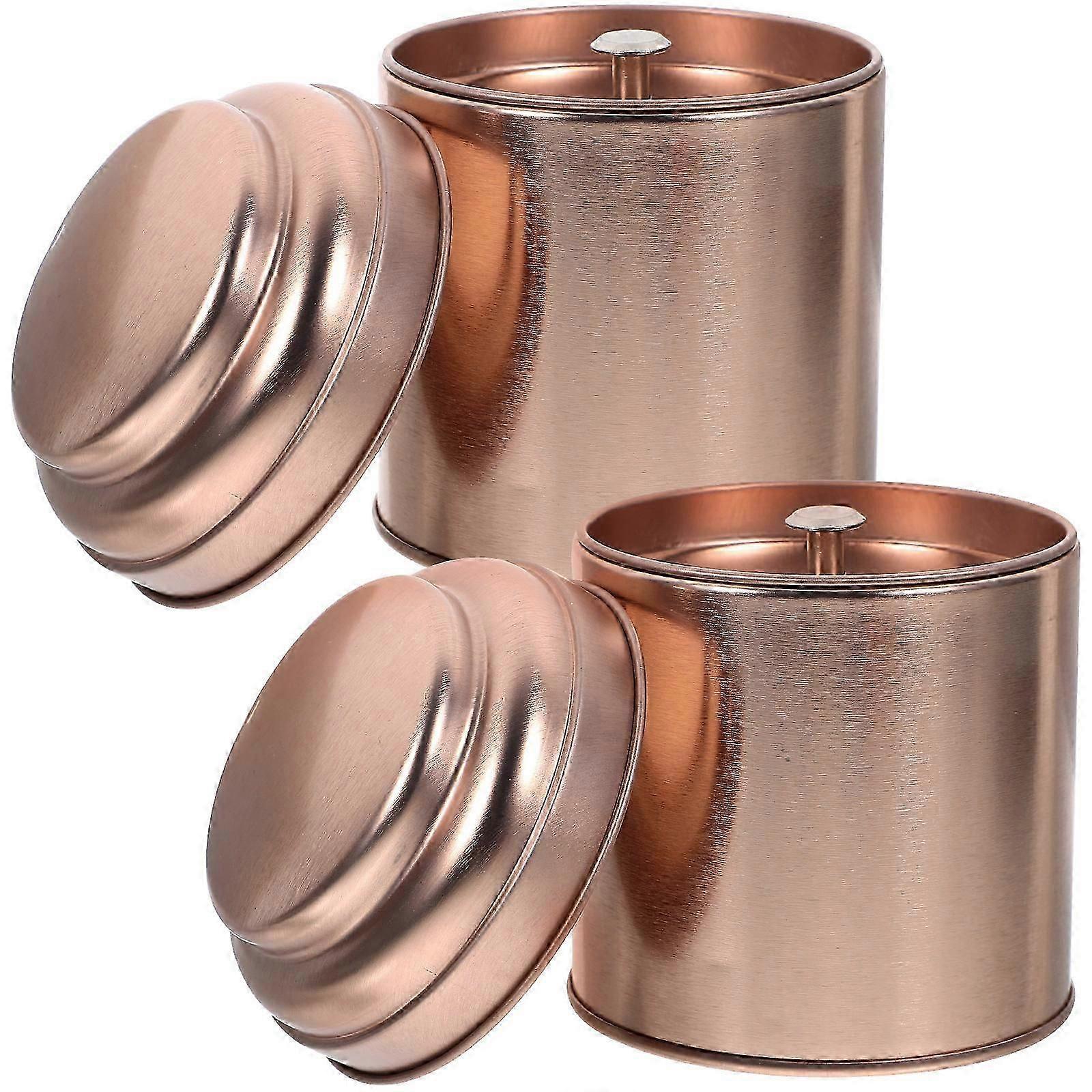 Tea Leaf Jars Tinplate Tea Sealed Jars General Users Moisture Proof Fresh Keeping 2Pcs