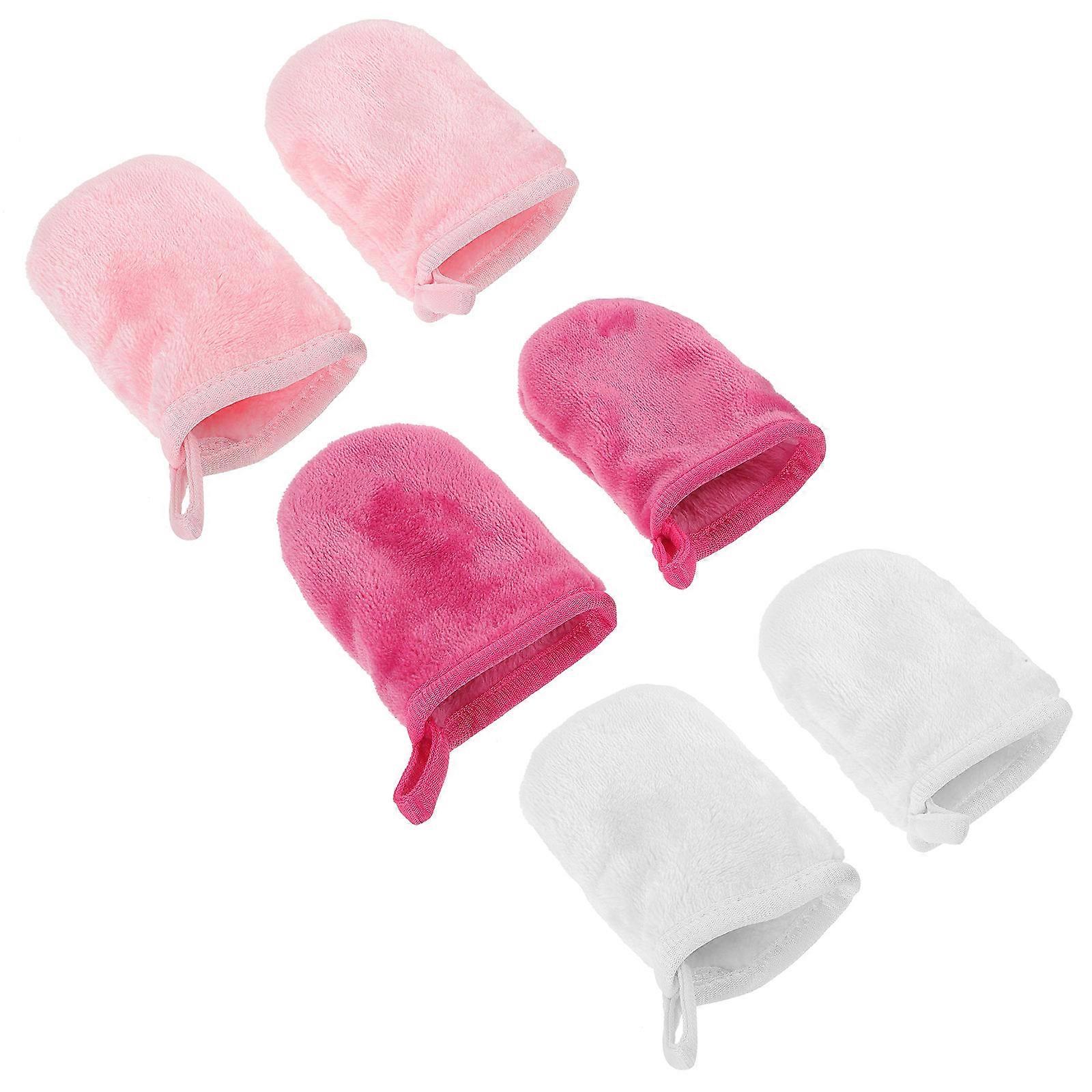 6Pcs Assorted Color Facial Cleaning Gloves Ideal For Daily Use Multifunctional Makeup Removal