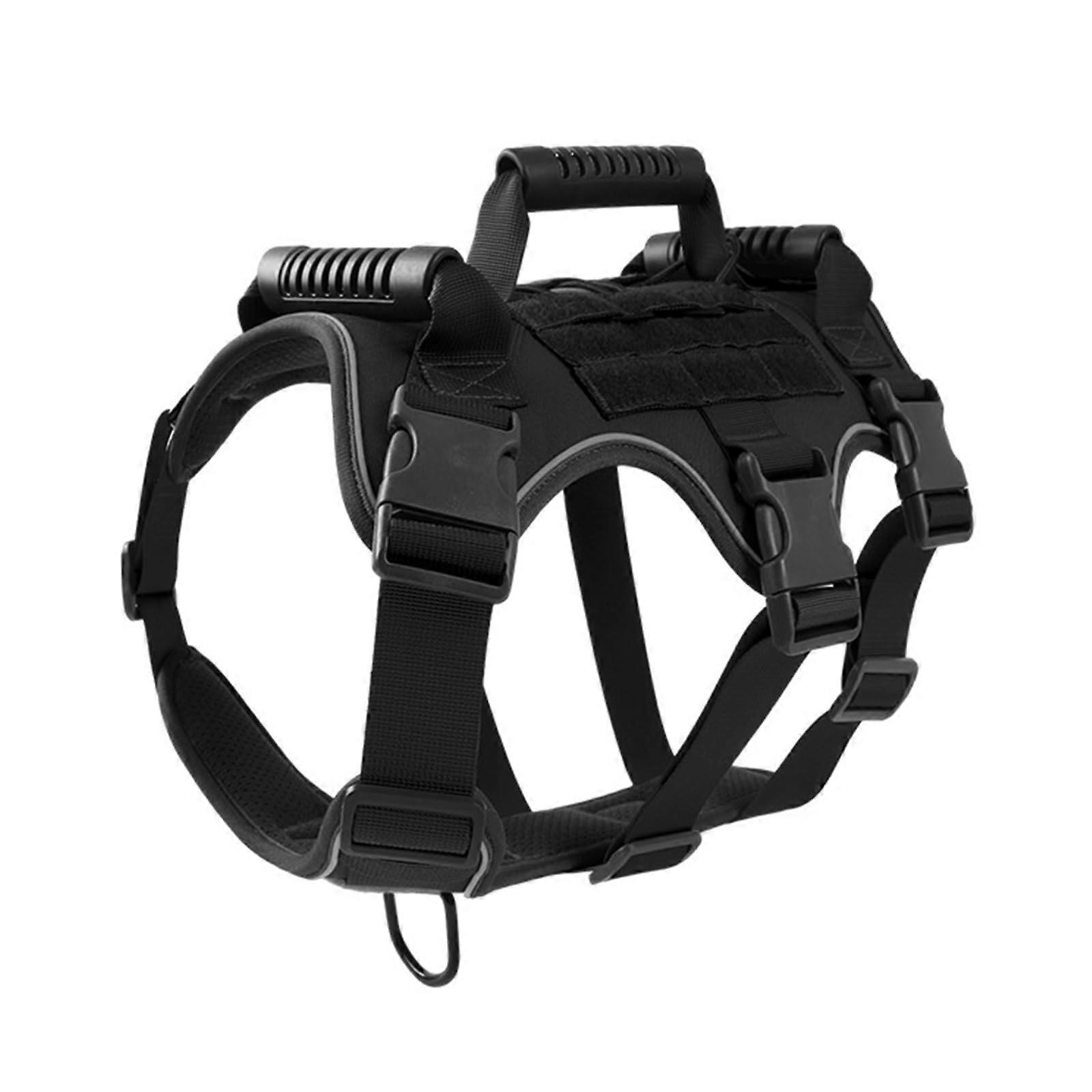 Comfortable Pet Harnesses Adjustable Large Black Size M Outdoor Adventures