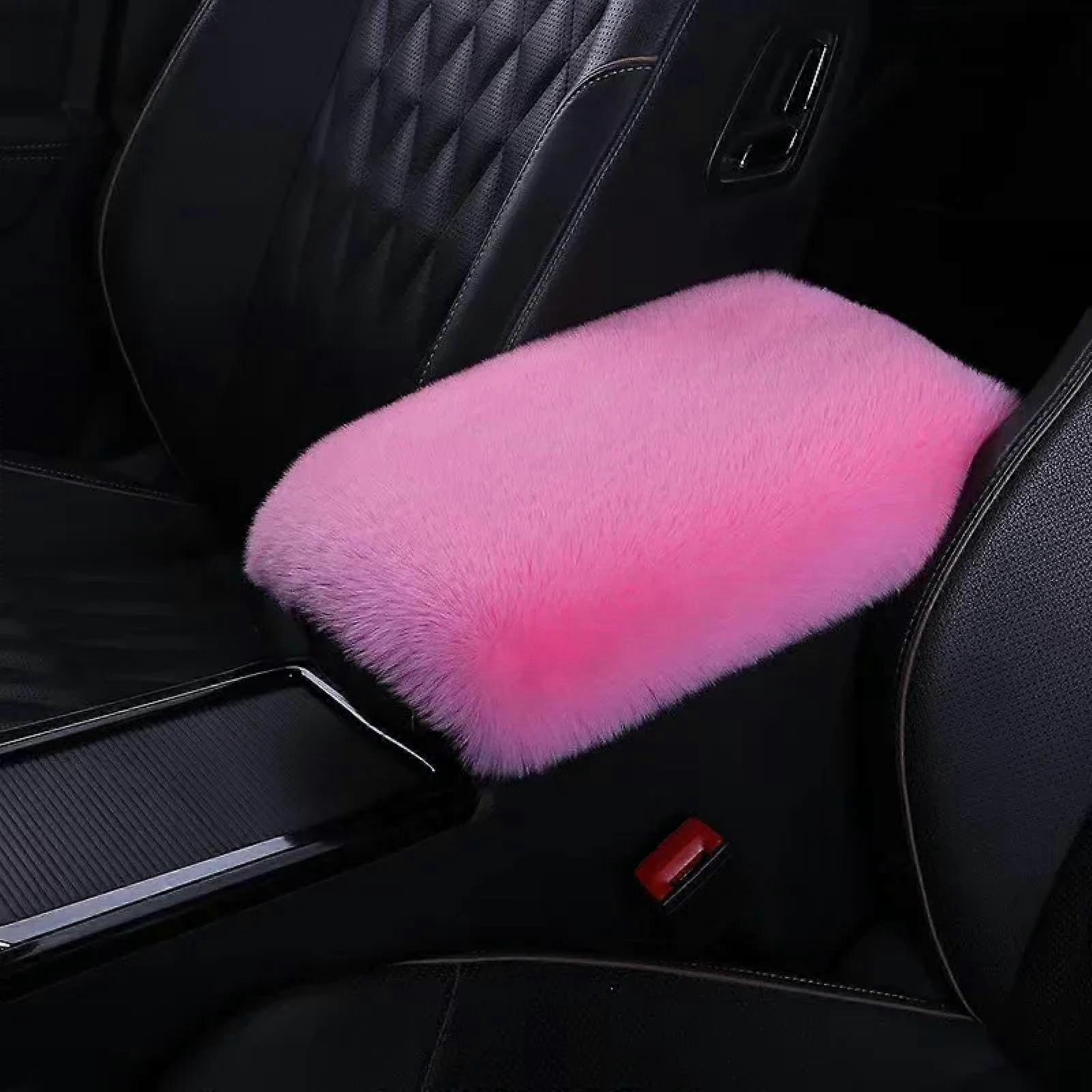 Plush Armrest Console Cushion For Car, Cozy Console Pad, Universal Car Interior, Storage And Organization, Beige