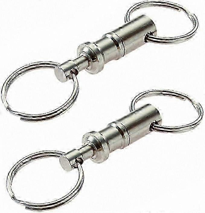 Detachable Silver Keychains with Heavy Duty Split Rings and Lock Holder Accessory for Keys