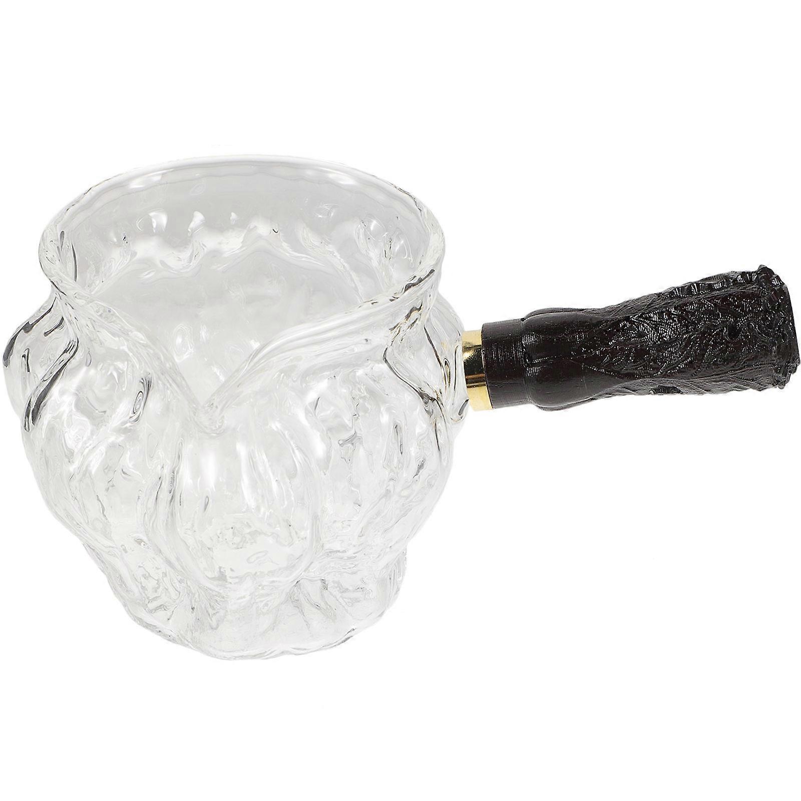 Simple Milk Pitcher Made Of Borosilicate Glass For Restaurant Use Transparent 16X9CM Storage 1Pcs