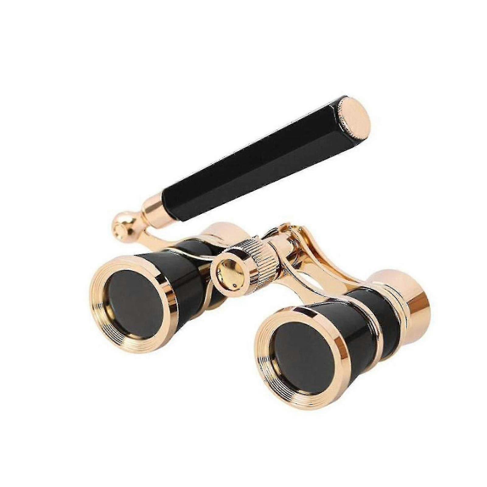 Mini Opera Binoculars 325 with Handle, Retro Black