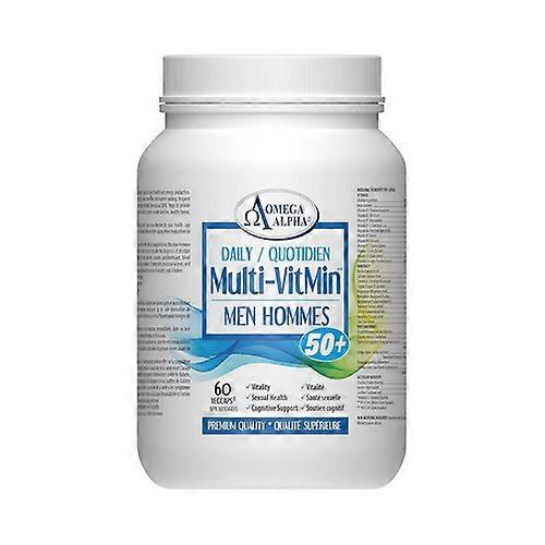 OmegaAlpha Daily Multi-VitMin Men 50+, 60 Veg Caps