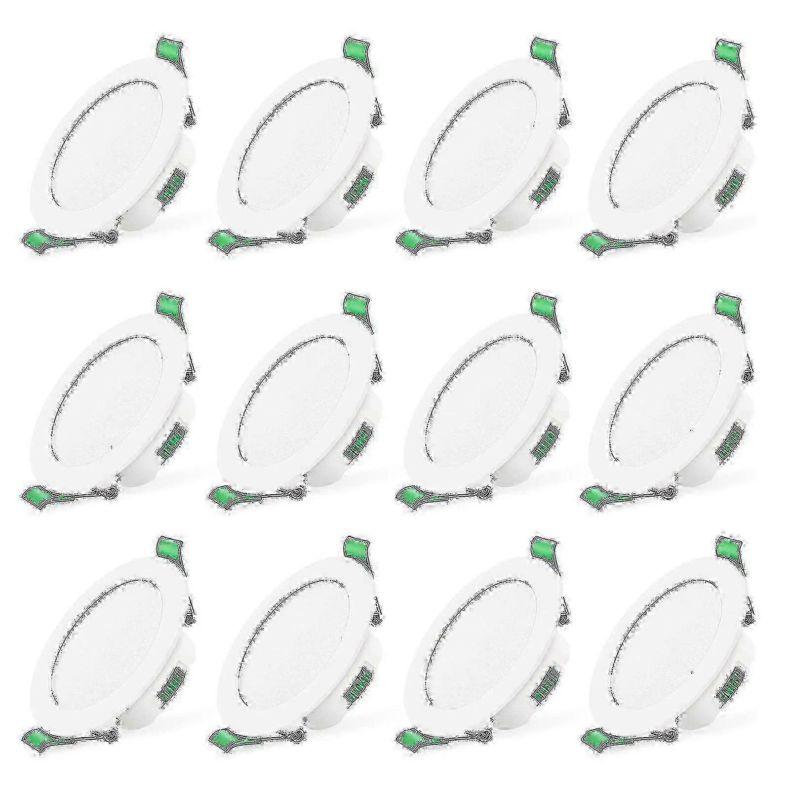 Slim 12-Pack 7W White LED Downlights for Ceiling Spotlights Edition 0812