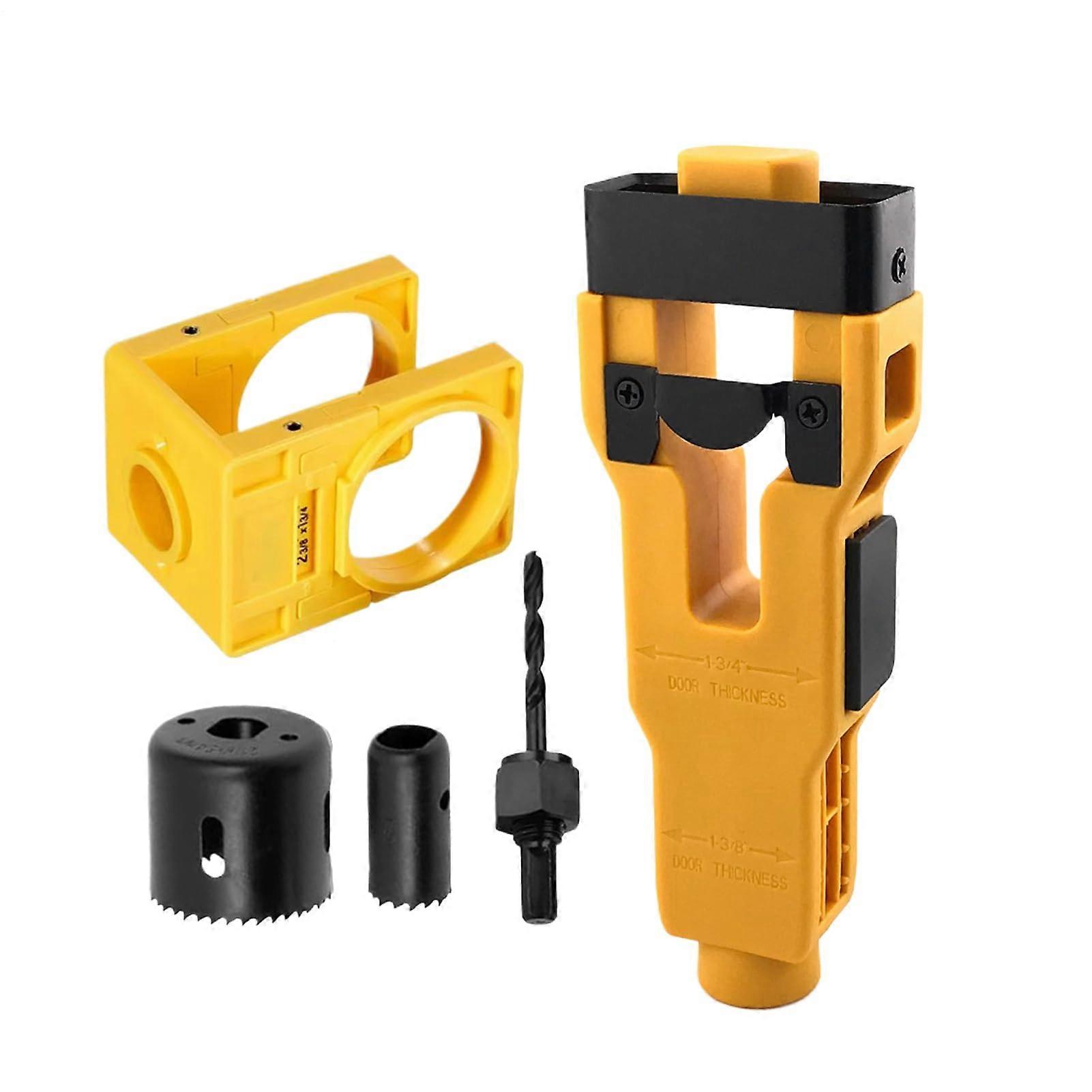 Door Installation Set - Precision Door Milling Tool for Exterior, Balcony, Garage, and Cabinet Applications in Yellow