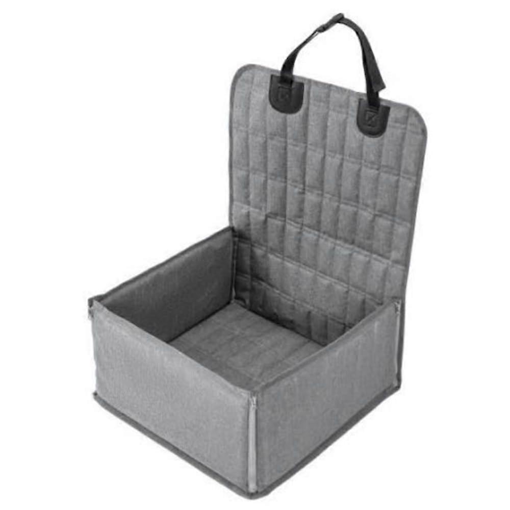 Foldable pet car seat for dogs and cats, with safety belt and waterproof cover, suitable for most cars, trucks, and SUVs.