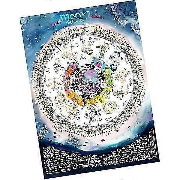 2022 Wall Calendar - 2022 Hangable Wall Calendar - Moon Calendar Pendant - Home
