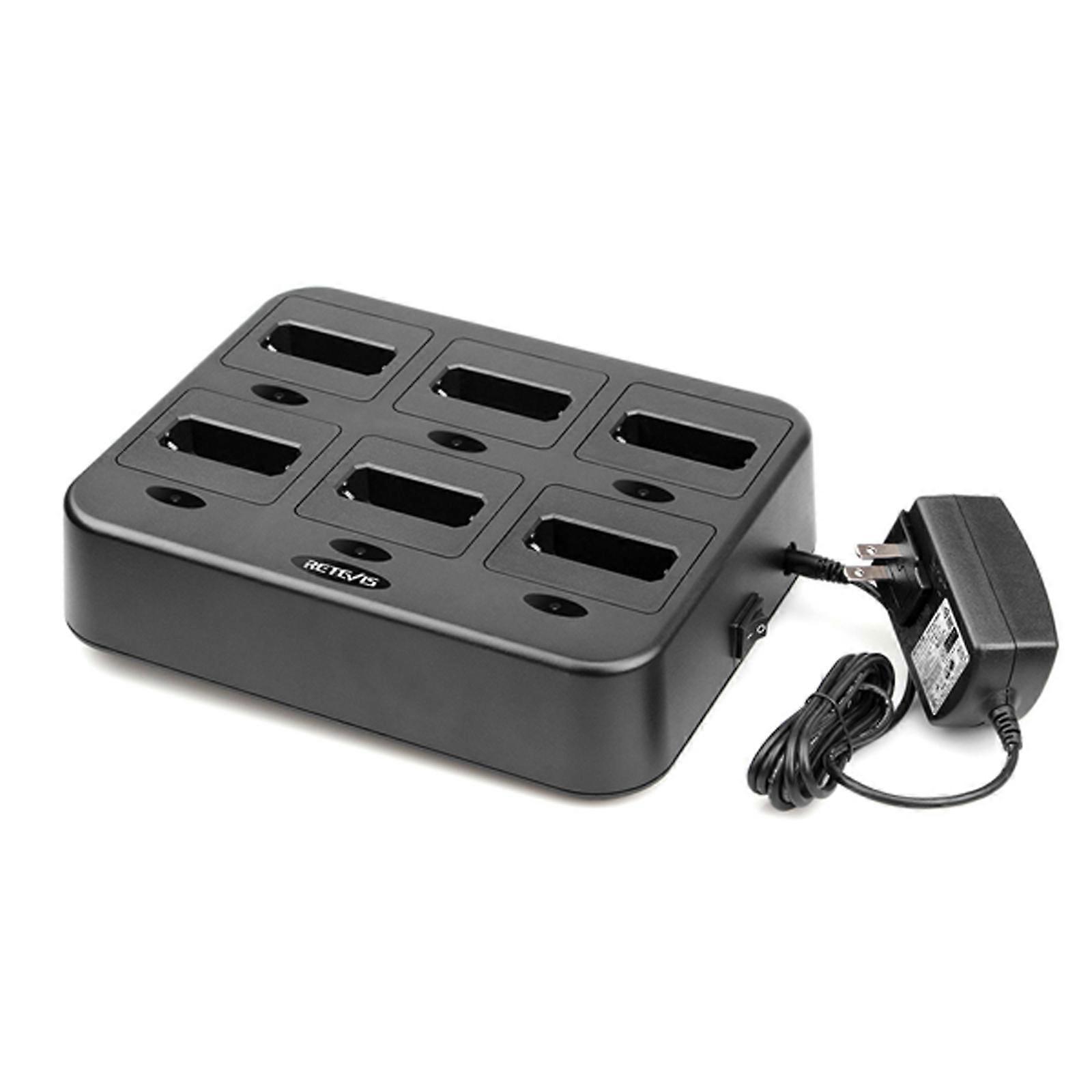 (New) RETEVIS RTC22 Multi-function Six-Way Walkie Talkie Charger for Retevis RT22, US Plug RTC22 US Plug
