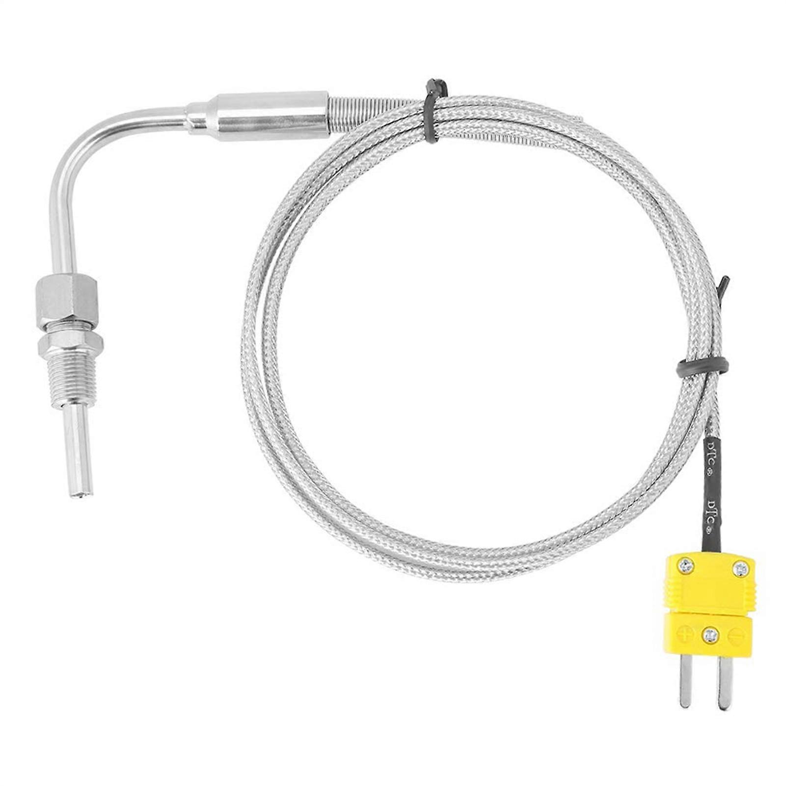 Telituny K Type EGT Thermocouple, K Type 1/8" NPT Temperature Probe Sensors EGT Thermocouple Exhaust Gas Temp Probe with Exposed Tip for