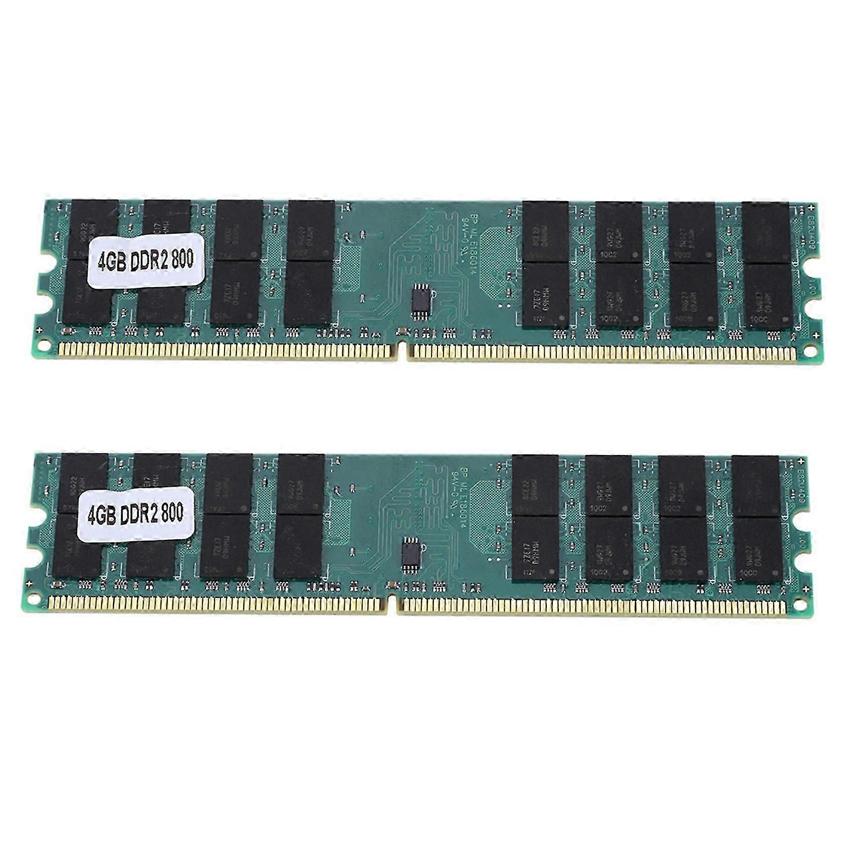 2X 4Gb 4G Ddr2 800Mhz Pc2-6400 Computer Memory Ram Pc Dimm 240-Pin Compatible Amd Platform for Amd