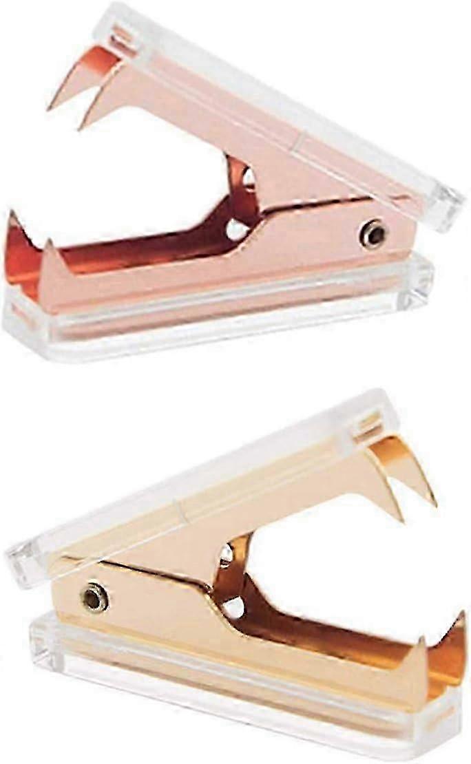 Rose Gold & Gold Staple Remover - 2-Pack Set