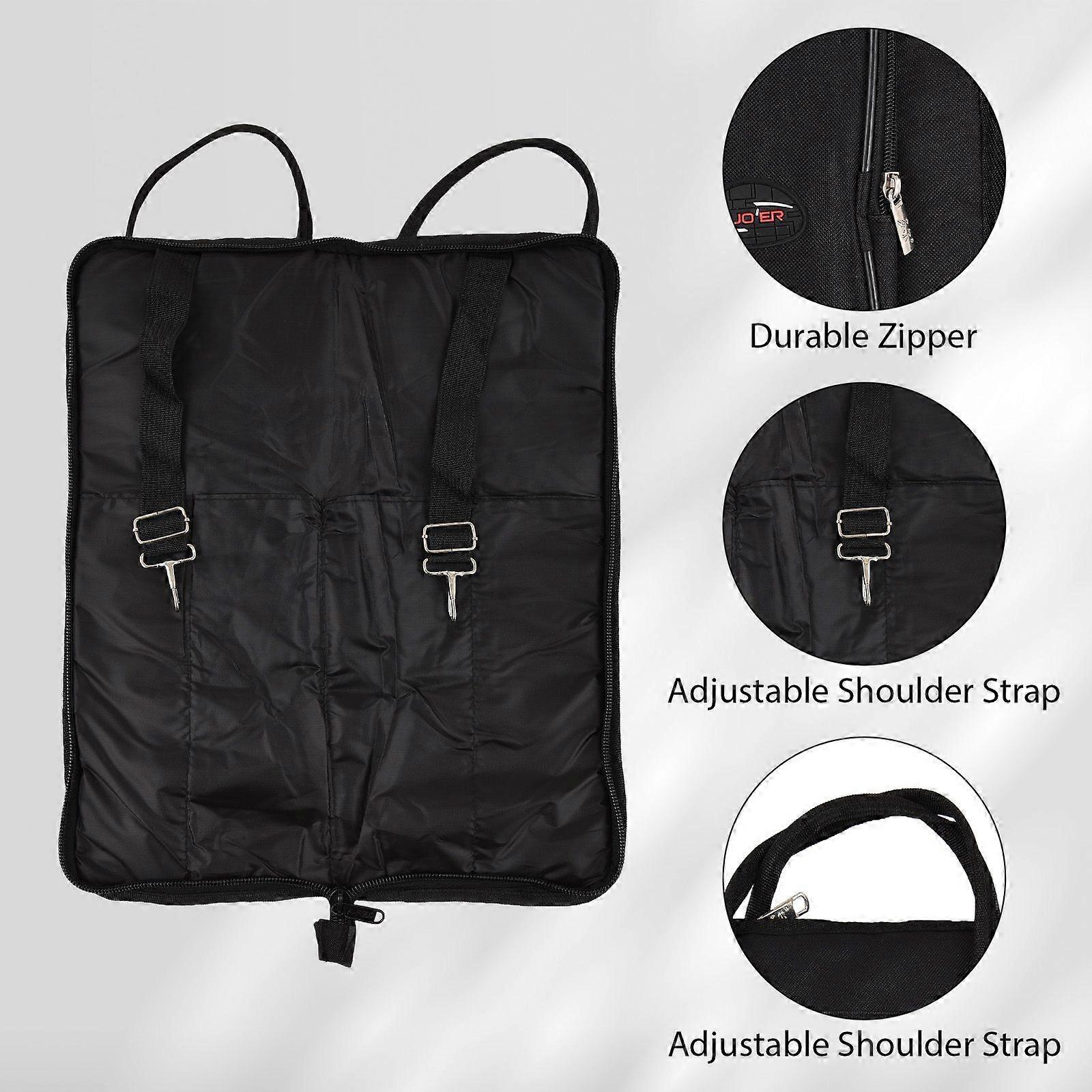 Drum Stick Bag Drumsticks Mallet Case Oxford Fabric with Crossbody Shoulder Strap Wear-resistant Portable Drum Stick Holder Moisture-proof Shockproof
