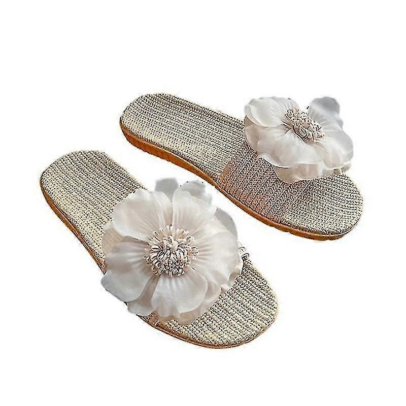 Pantoufles tatami unisexes confortables à bout ouvert - Chaussures de maison confortables pour l’intérieur et l’extérieur