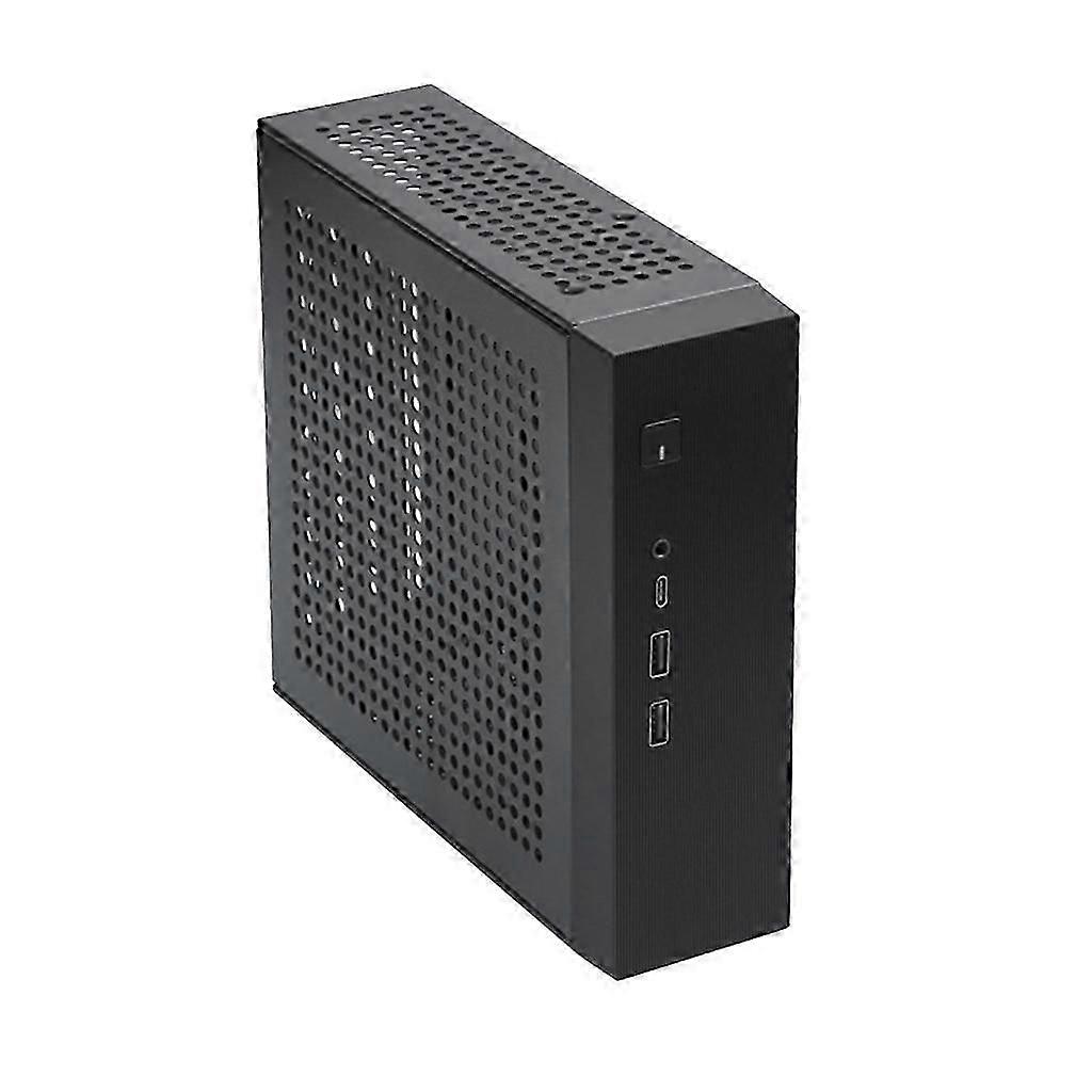 Stylish ITX Computer Case Space-Saving Mini Desktop Case Chassis Footrest 180W