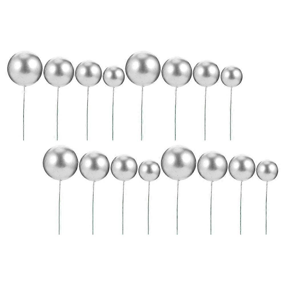 Silver Froth Cake Toppers with Unique Shapes for Decoration Add Happy Atmosphere to Party 40Pcs
