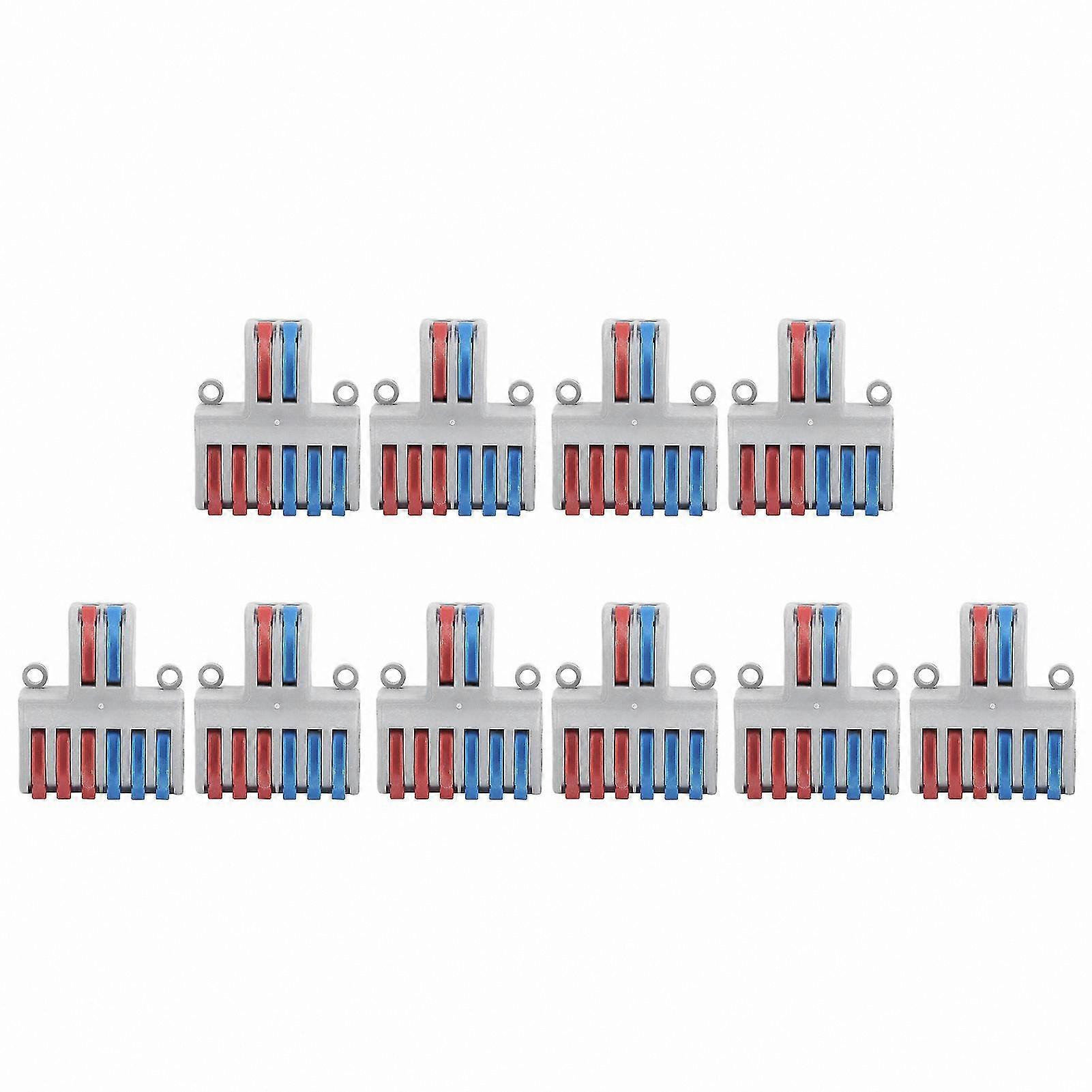 10-Pack Compact Wire Connectors with Quick Lever Terminals for Easy Installation