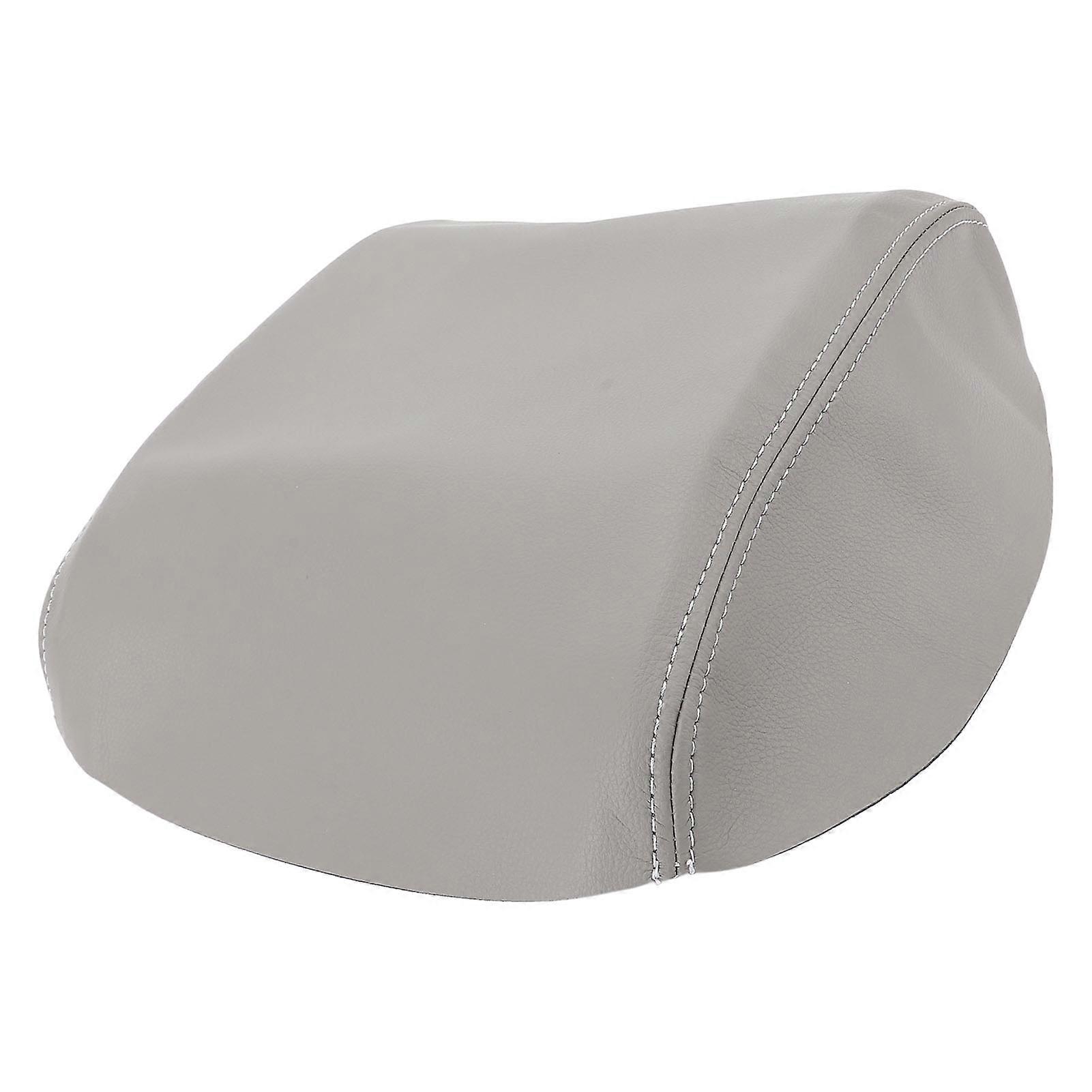 Car Center Console Cover Grey Microfiber PU Leather Scratchproof