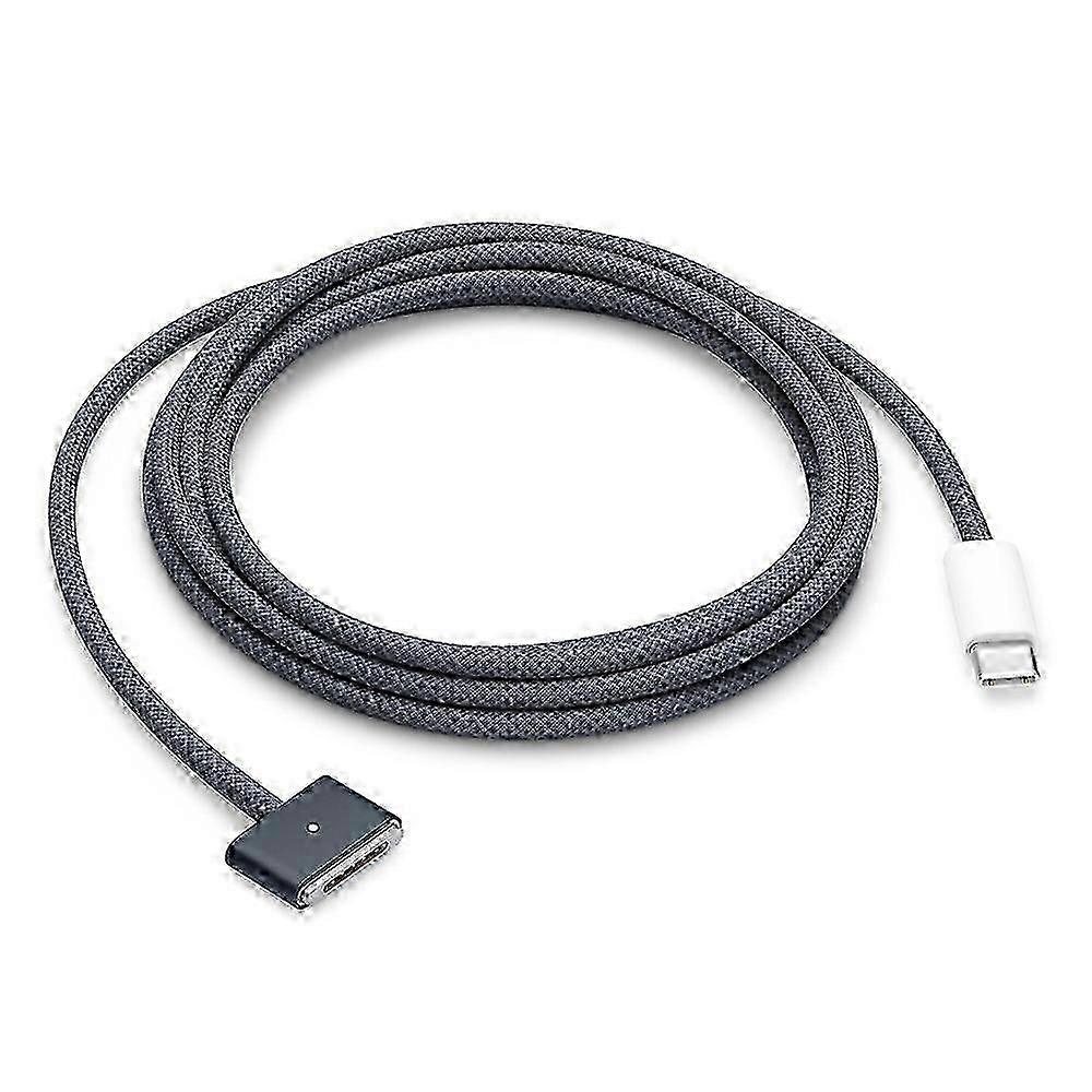 لجهاز MacBook 2m 140W متوافق مع MagSafe 3 سلك مضفر USB-C إلى كابل شحن مغناطيسي hwy