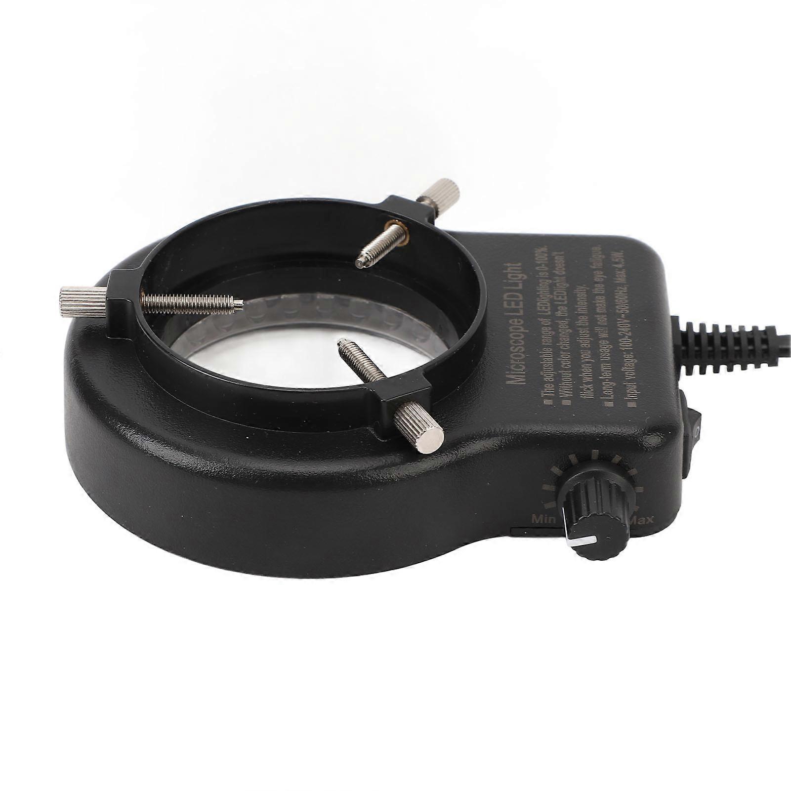 Professional Adjustable Brightness LED Microscope Light, 63mm Inner Diameter, US Plug