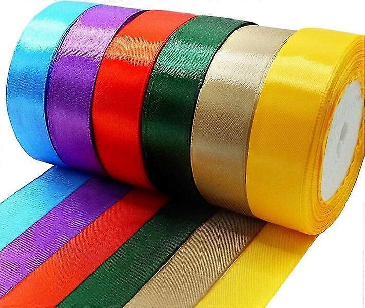 Colored silk ribbons, 6 colors, 132 meters, suitable for multiple scenarios