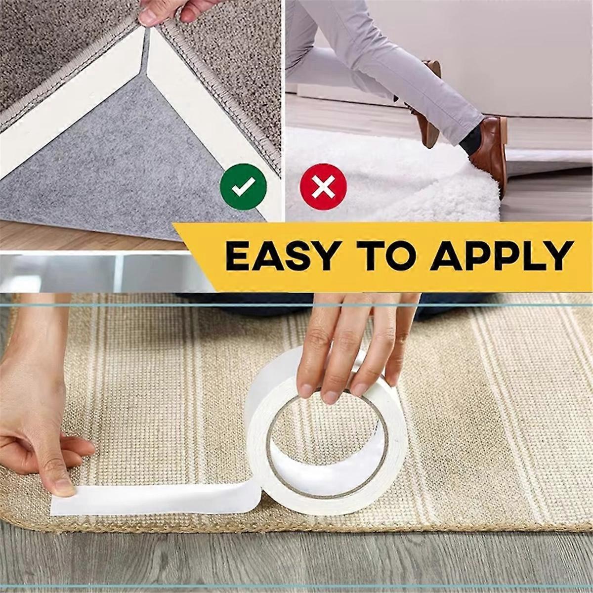 50mm X 20m Carpet Tape Double Sided for Area Rug Carpet Adhesive Removable Multi-Purpose Binding Tape Cloth Floor