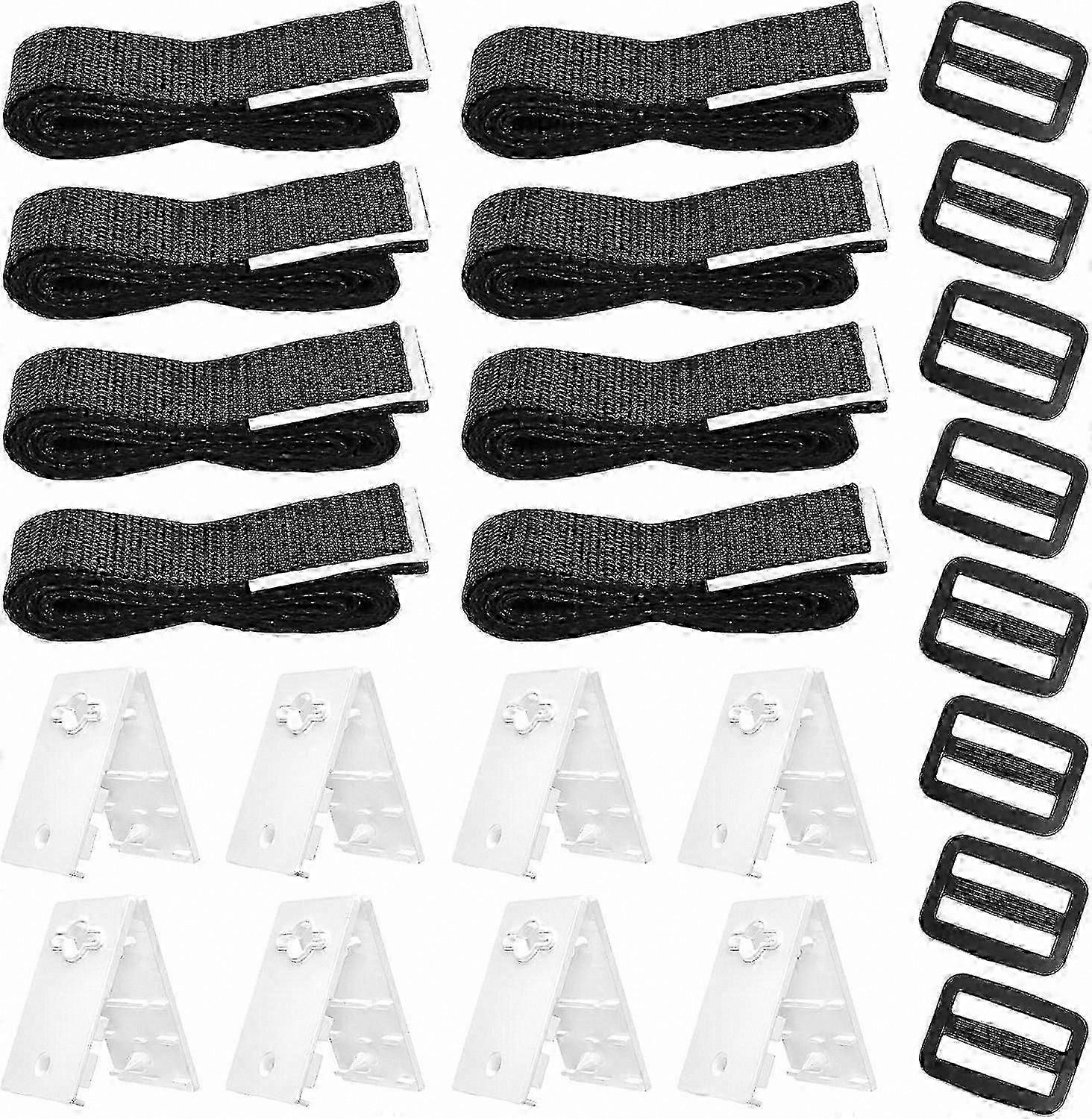 Universal Pool Cover Straps Kit - 8 Durable Nylon Ties for Inground Pool Tarpaulin Securing Solution