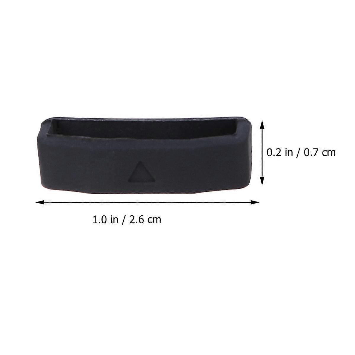 Silicone Ring for Watch Strap Loop for Watches 5Pcs Black Durable Bands Holder