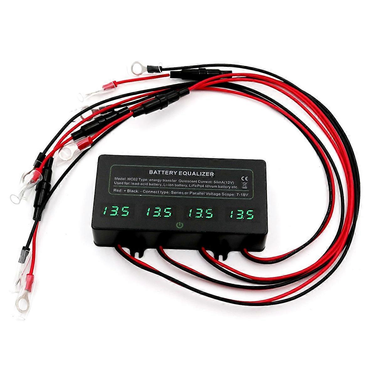 HC02 Battery Balancer for 12/24/36/48V Battery Electric Touch Switch Voltage Balancer 4S Active Lead-Acid Controller