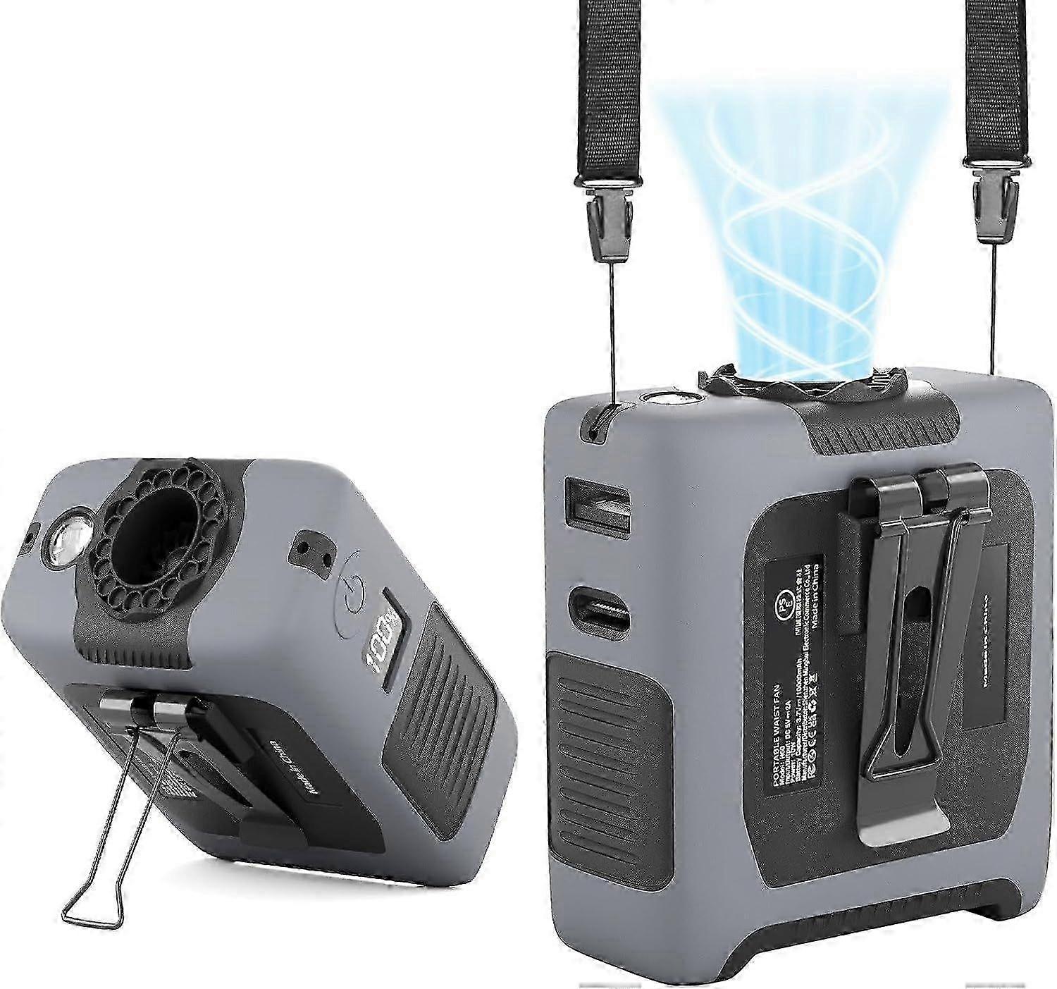 2025 Latest Model Portable Fan Wearable Personal Fan with 5 Speed Max 55 Working Hours Lo