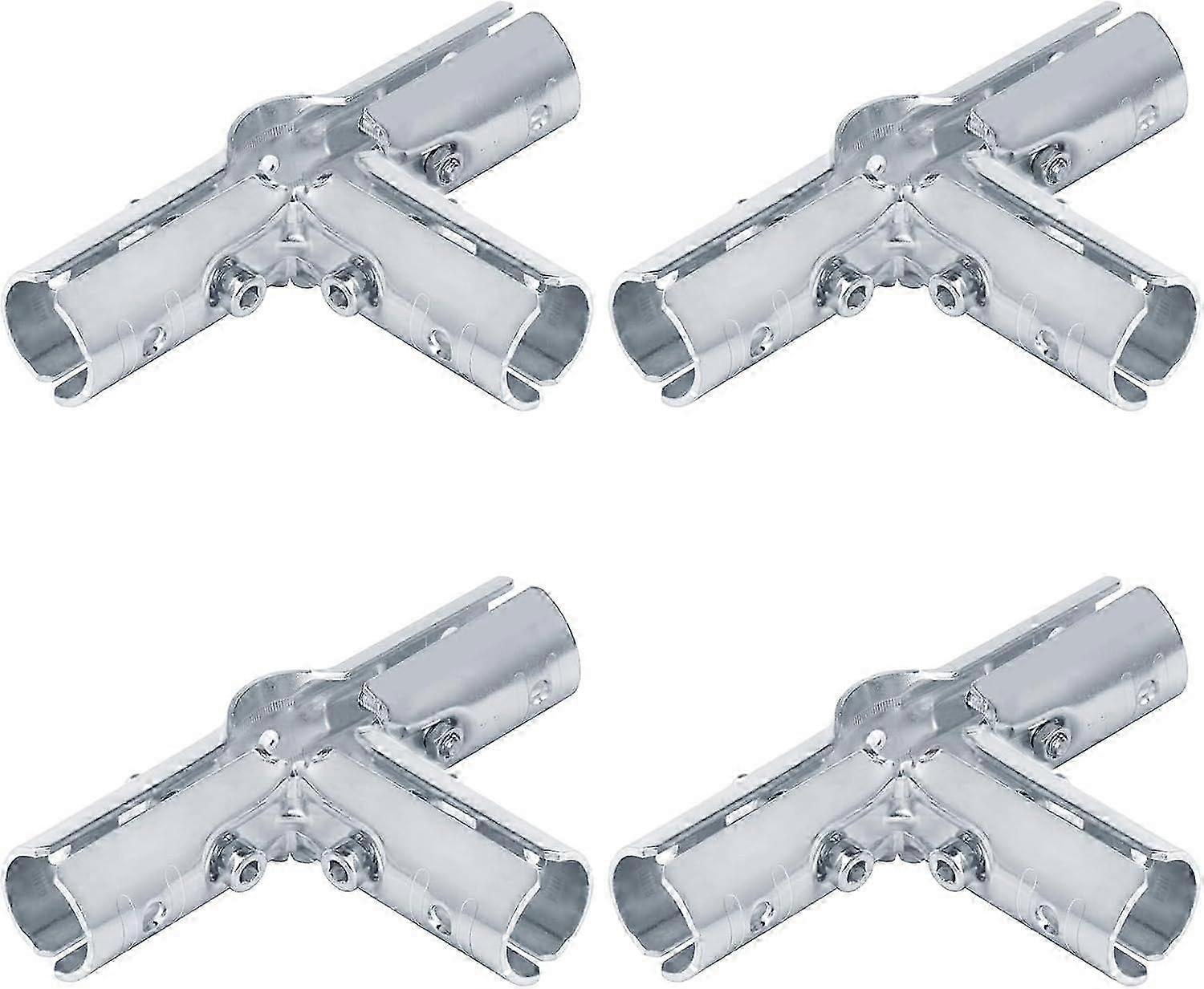 2025 Latest Model 4 Sets 1-1/4" x 1-1/4" O.D. 4 Way Structural Pipe Connector Metal Joint Chain