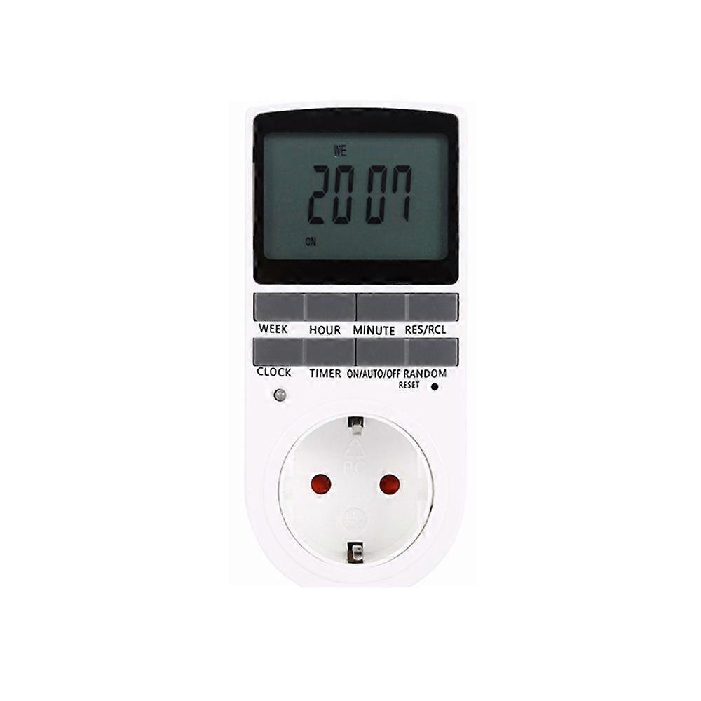 Electrical and Digital Socket Timer, Digital Socket Timer with 10 Daily Weekly Programs with Anti-theft Mode and Large LCD Screen, Save Electricity (