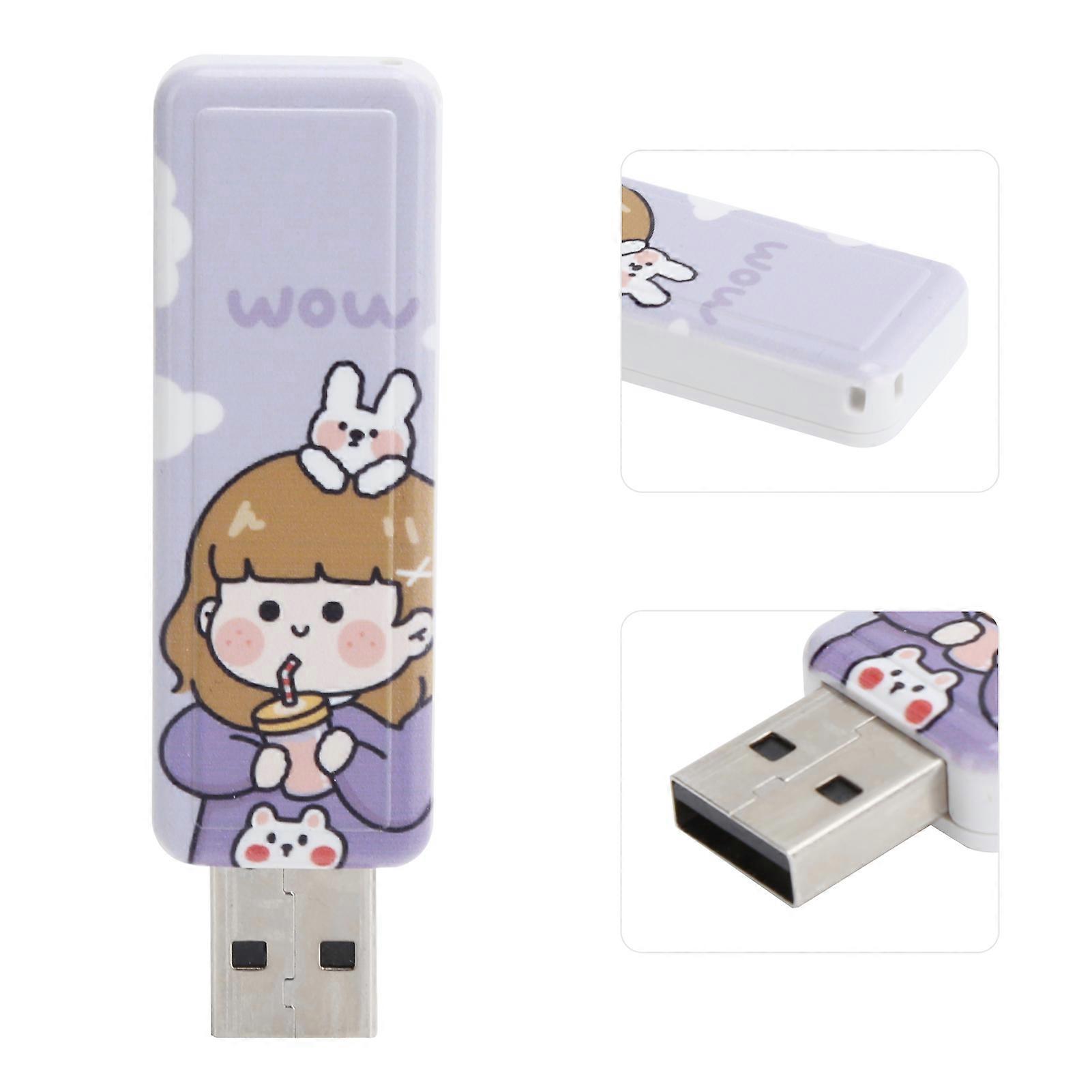 32GB Cartoon Girl Push-Pull USB 2.0 Flash Drive Portable