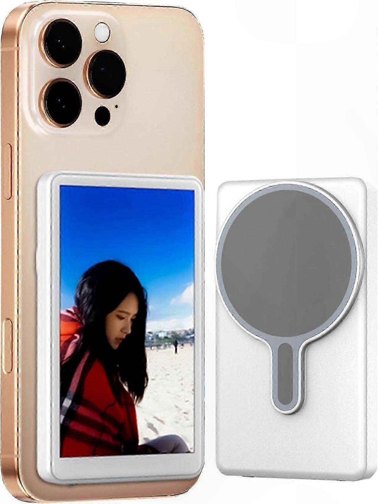 Vlogging Monitor with Magnetic Mount, Compatible with MagSafe, Rear Camera for Live Streaming, Works with and Android, Wireless Connection