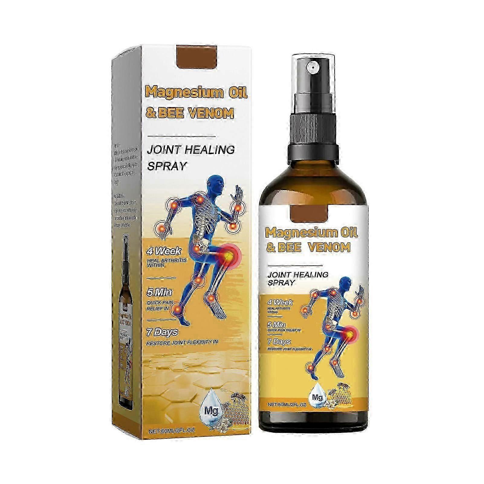 زيت المغنيسيوم زهر النحل شفاء المشترك رذاذ يقلل من الألم يخفف من رذاذ العضلات للرجال والنساء والعناية بصحة الجسم