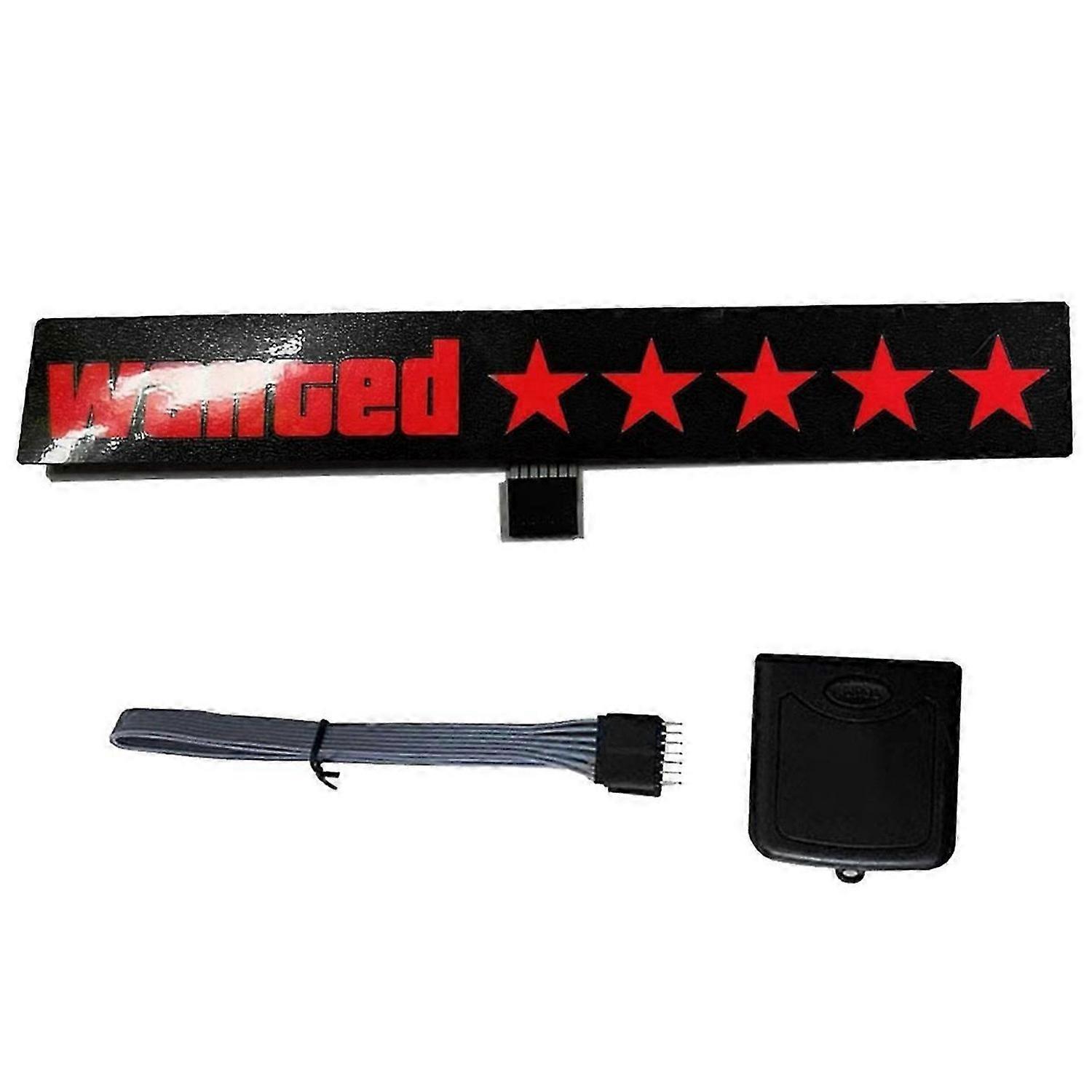 Windshield 5Stars Wanted Car LED Window Stickers Red Light Up