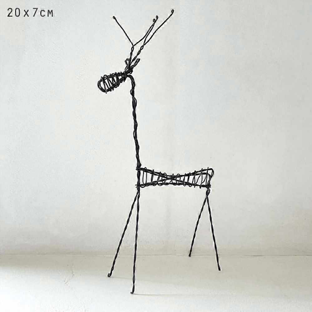 Rusty Wire Standing Decoration - LARGE Reindeer