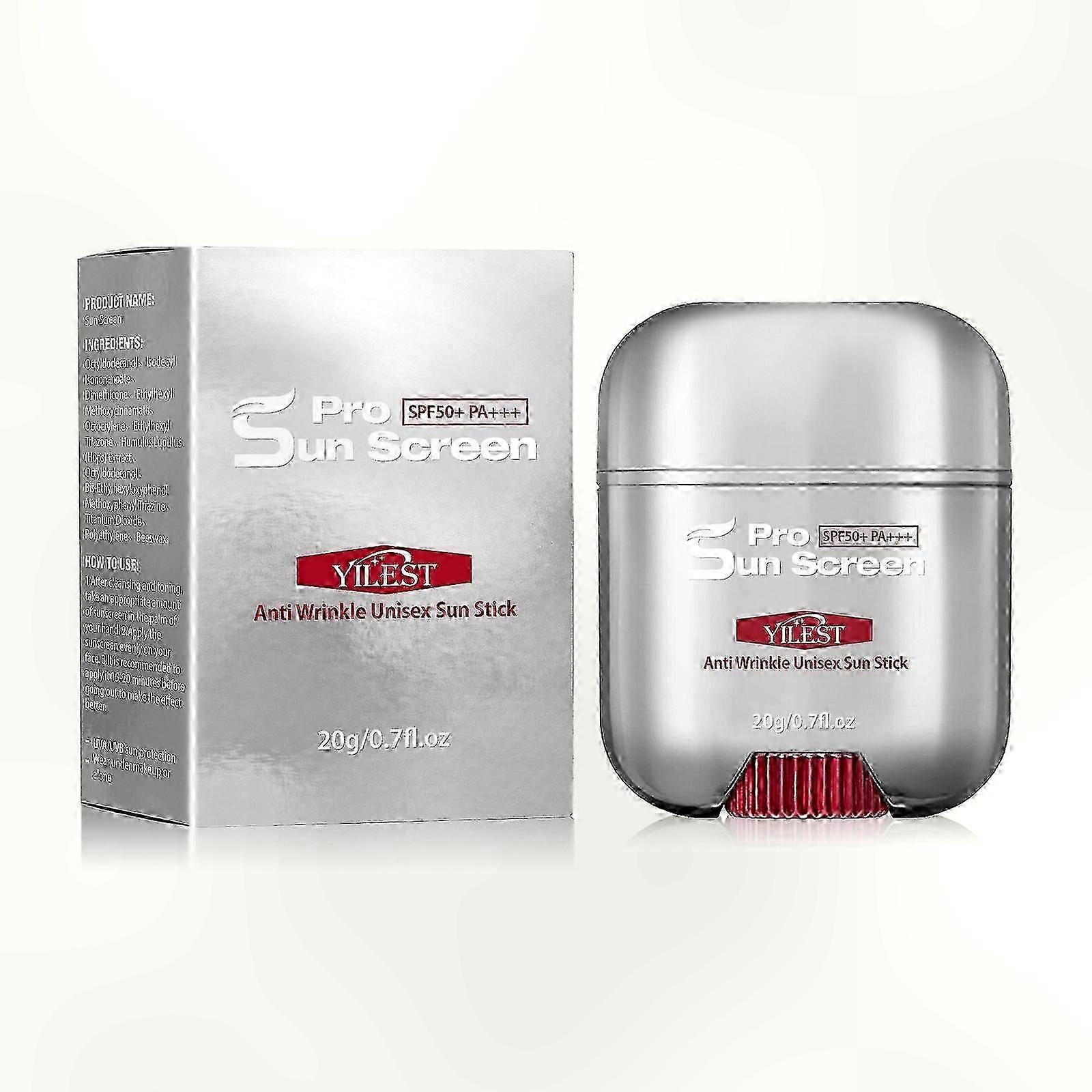 Broad Spectrum SPF 50+ Sun Stick, Anti-Aging UV Shield for Face & Body, Travel-Friendly Skincare for All Gs