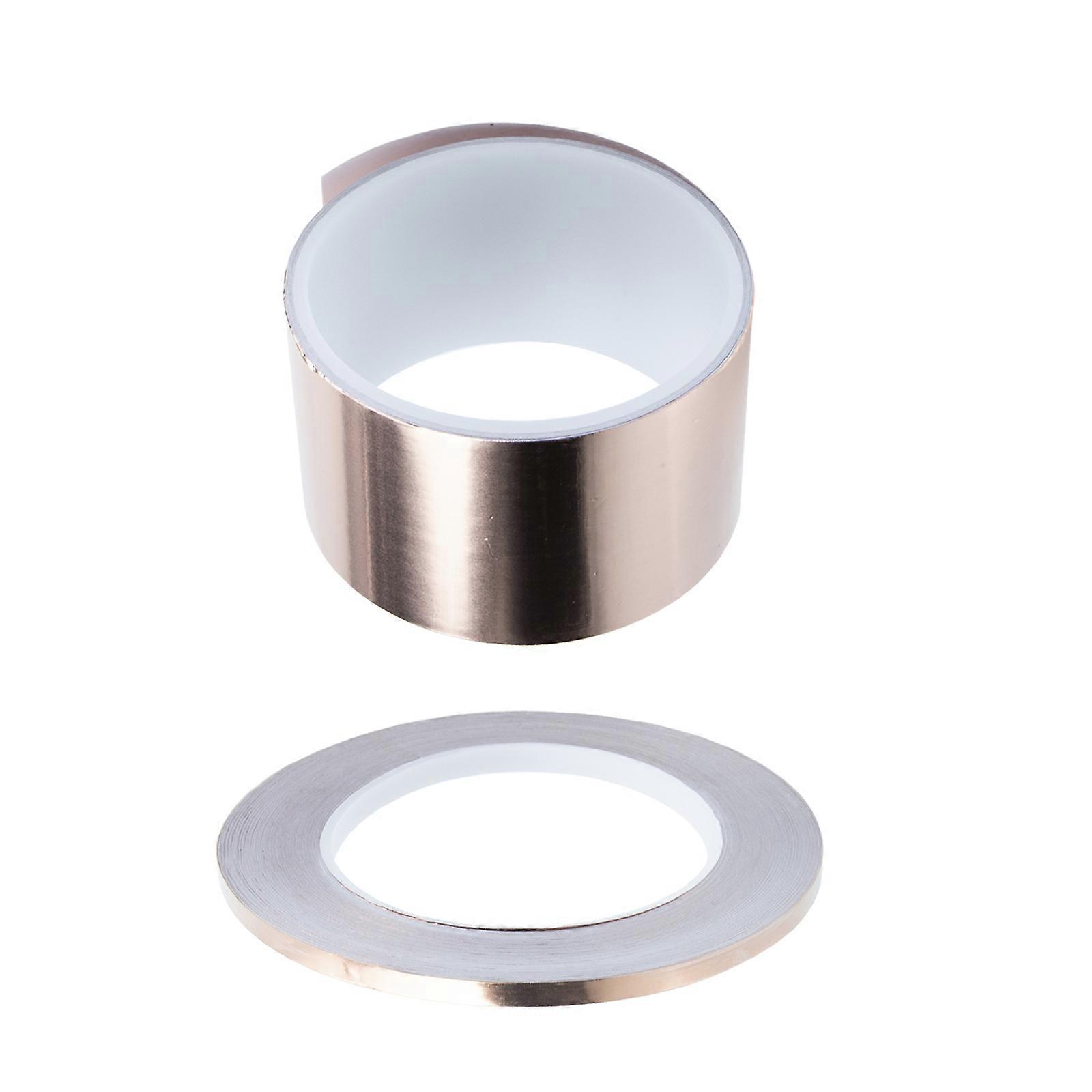 Copper Foil Tape Single Conductive Adhesive Shielding Tape 2 Rolls for Instruments