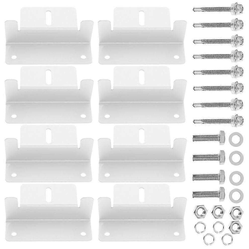 Solar Panel Rack Aluminum Alloy Solar Panel Mount Household Solar Panel Holder Silver Flexible Repositioning 1 Set