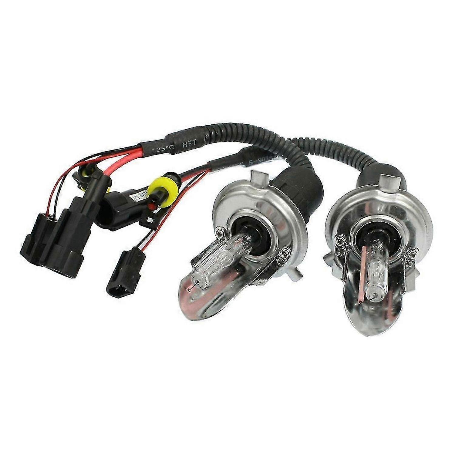 2 X 35W 12V 12000K H4 HID Xenon Hi/Lo Beam Front Lights Bulbs Harness
