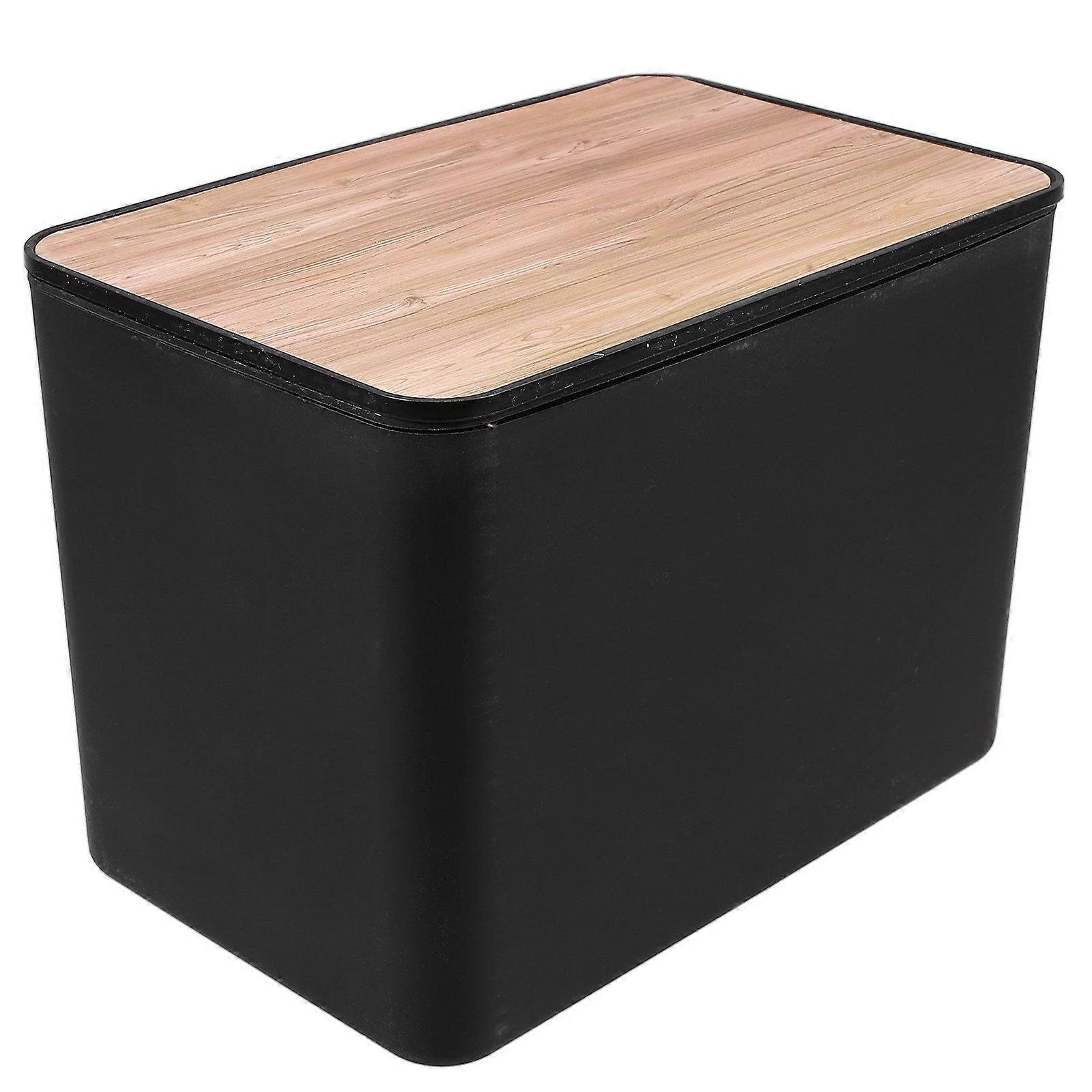 Tissue Box Holder Napkin Storage Case for Storage 3Pcs Black Plastic