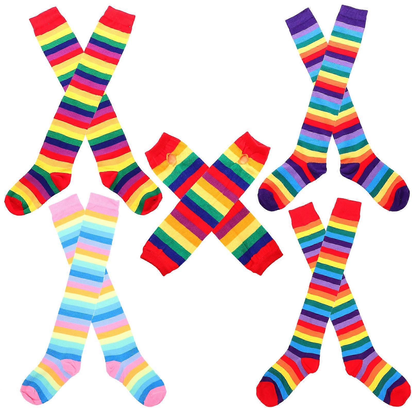 Accessory Over Knee Socks Women Thigh High Long Cuff Assorted Color Polyester Cotton Material 1Set