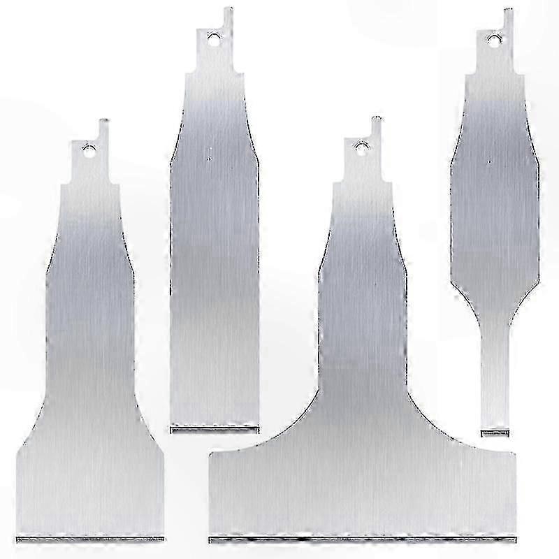 4-Pack Reciprocating Saw Scraper Blades, Tool Attachments & Adapter Accessories for Versatile Use