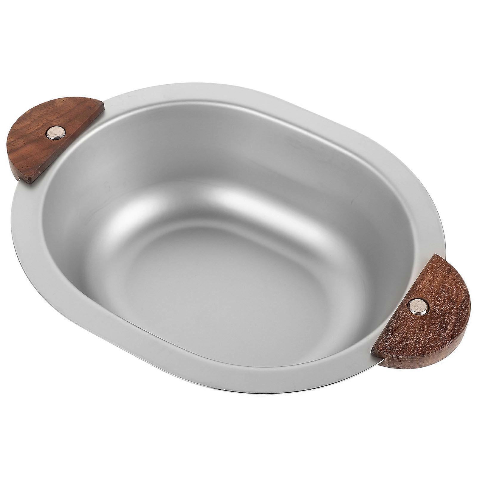 Stainless Steel Double Handle Food Bowl for Daily Use 4Pcs Multi-Function